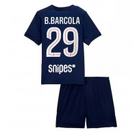Paris Saint-Germain Bradley Barcola #29 Fotballklær Hjemmedraktsett Barn 2025-26 Kortermet (+ korte bukser)